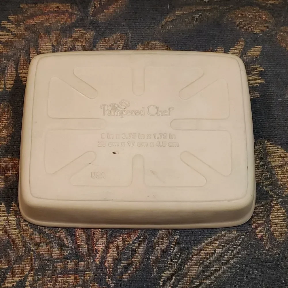 Pampered Chef Small Ridge Baker Stoneware #1
